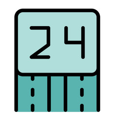 City Time Zone Icon Flat