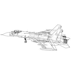 Fighter Jet Wireframe Concept Blue Purple