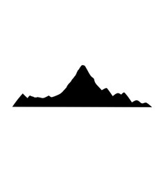 Mountain Icon With Snowy Range Silhouette Alps