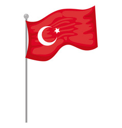 Turkey Flag In Pole