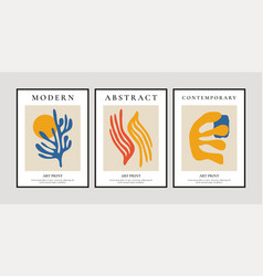 Contemporary Floral Coral Posters Abstract