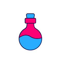 Filled Outline Bottle With Love Potion Icon