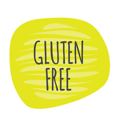 Gluten Free Label Green Grey Sign Isolated