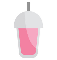 Pink Slushie On A White Background