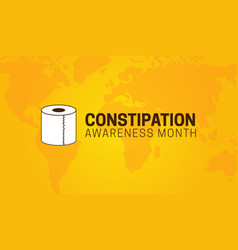 Yellow Constipation Awareness Month Background