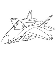 Cute Cartoon Plane F-22 Raptor