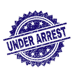 Grunge Textured Under Arrest Stamp Seal