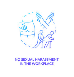 No Sexual Harassment In Workplace Blue Gradient