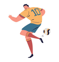 Soccer Player Passing Ball Character