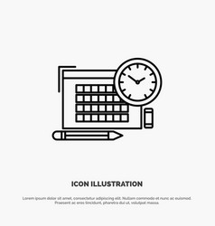 Time File Pen Focus Line Icon