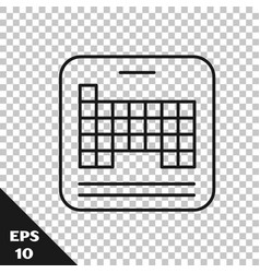 Black Line Periodic Table Of The Elements Icon