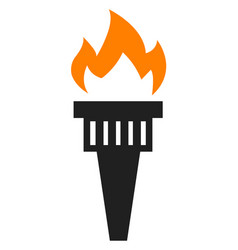 Fire Torch Logo Victory Flame Championship Logo