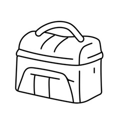 Lunch Box Bag School Line Icon