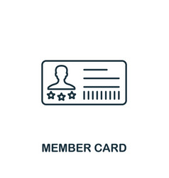 Member Card Icon Line Style Element From Loyalty