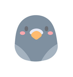 Pigeon Cute Animal Face Design For Kids