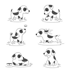 Cute Puppy Dog Doodle Character