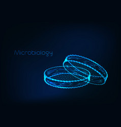 Futuristic Science Background With Glowing Low