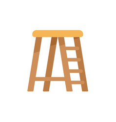 Ladder Tool Icon Flat Wood Stair