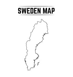 Outline Simple Map Of Sweden