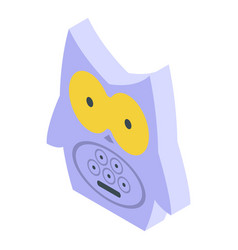 Owl Baby Monitor Icon Isometric Style