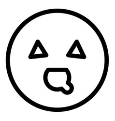 Shouting Emoji Icon Outline Style