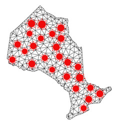 Wire Frame Polygonal Map Ontario Province