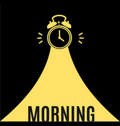 Alarm Clock Morning Concept Banner Flat Design