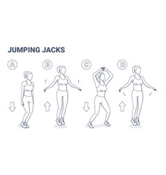 Jumping Jacks Exercise Girl Workout Star Jumps