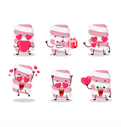 Marshmallow Twist Cartoon Character With Love