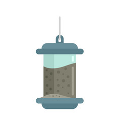 Plastic Bird Feeders Icon Flat Isolated