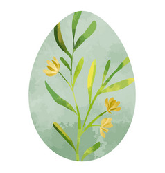 Easter Egg Watercolor Flowers