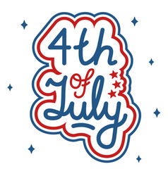 4th Of July Lettering Banner