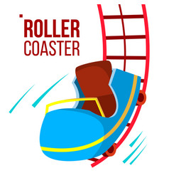 Kids having fun on roller coaster Royalty Free Vector Image