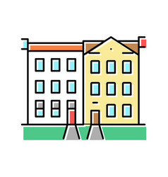 Townhome House Color Icon