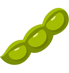 Fava Kidney Bean Icon Flat Isolated