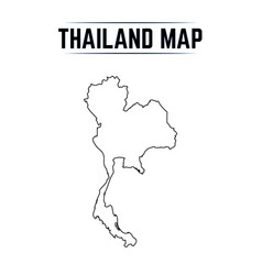 Outline Simple Map Of Thailand