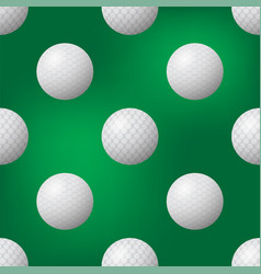 Realistic Golf Ball Icon Seamless Pattern