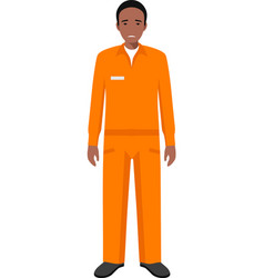 Standing African American Prisoner Person