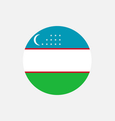 Uzbekistan Uzbekistani Uzbek Round Country Flag