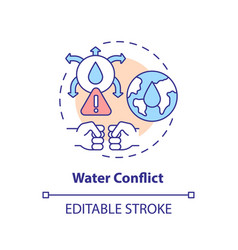 Water Conflict Concept Icon