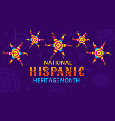 Hispanic Heritage Month Banner With Pinata Stars