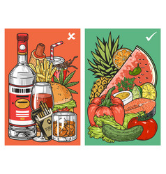 Proper Healthy Food Flyer Colorful