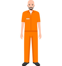 Standing Prisoner Person In Traditional Prison