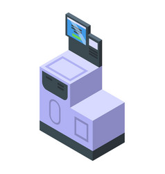 Display Monitor Icon Isometric Self