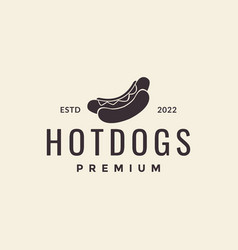 Food Hotdog Hipster Logo Design Graphic Symbol