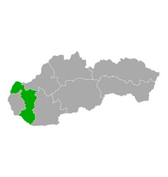 Map Trnavsky Kraj In Slovakia