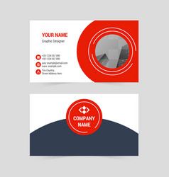 Red And Black Modern Business Card Template