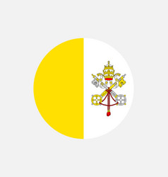 Vatican City Round Circle Country Banner Flag