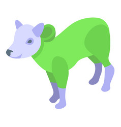 Walking Dog Cloth Icon Isometric Style