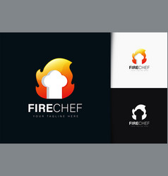 Fire Chef Logo Design With Gradient